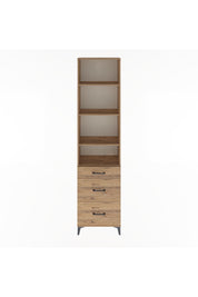 Arges Dolap 4 Raflı 3 Çekmeceli 60x30x243 Çam-Çam