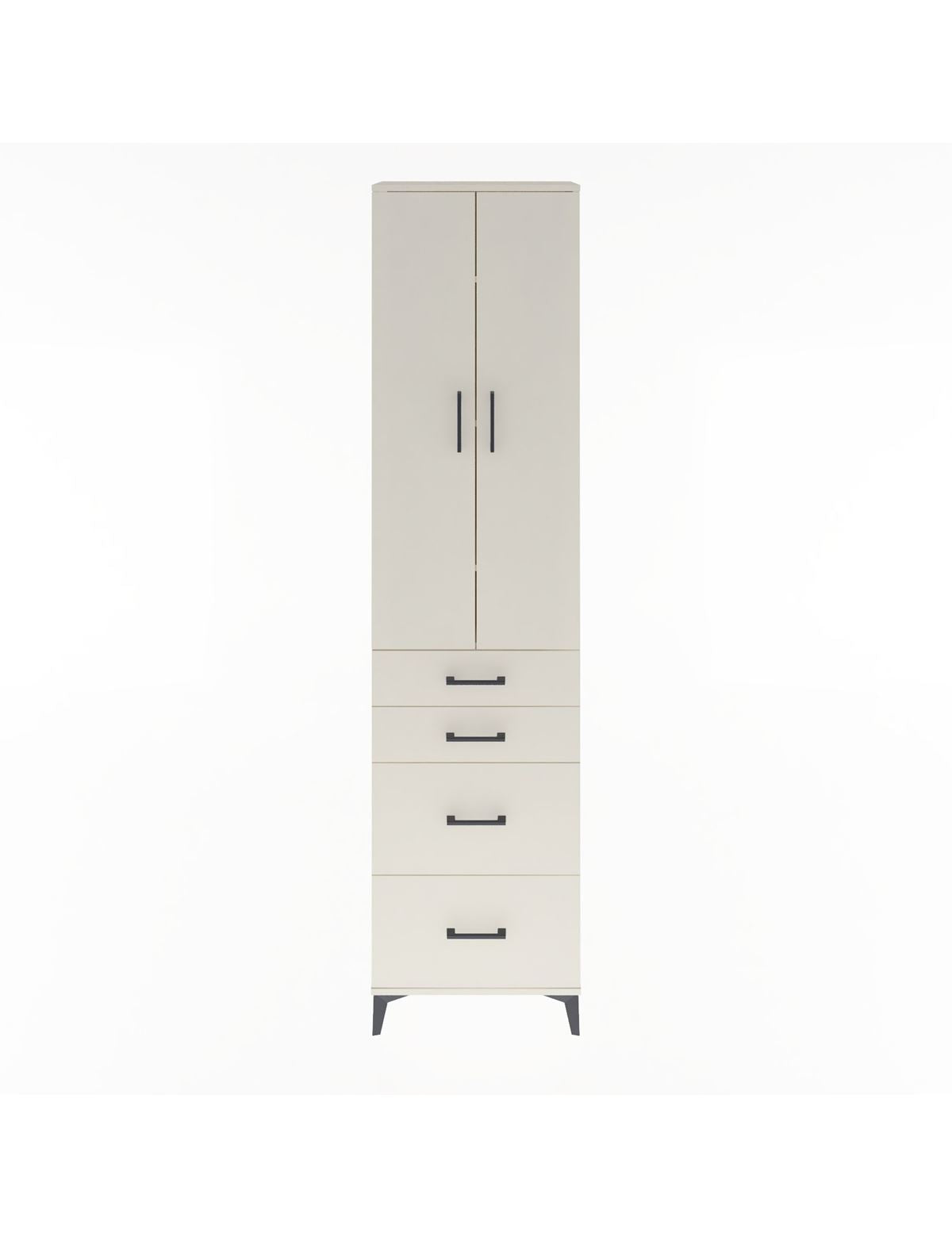 Arges Dolap 4 Raflı 4 Çekmeceli 2 Kapaklı 60x30x243 Aytaşı-Aytaşı