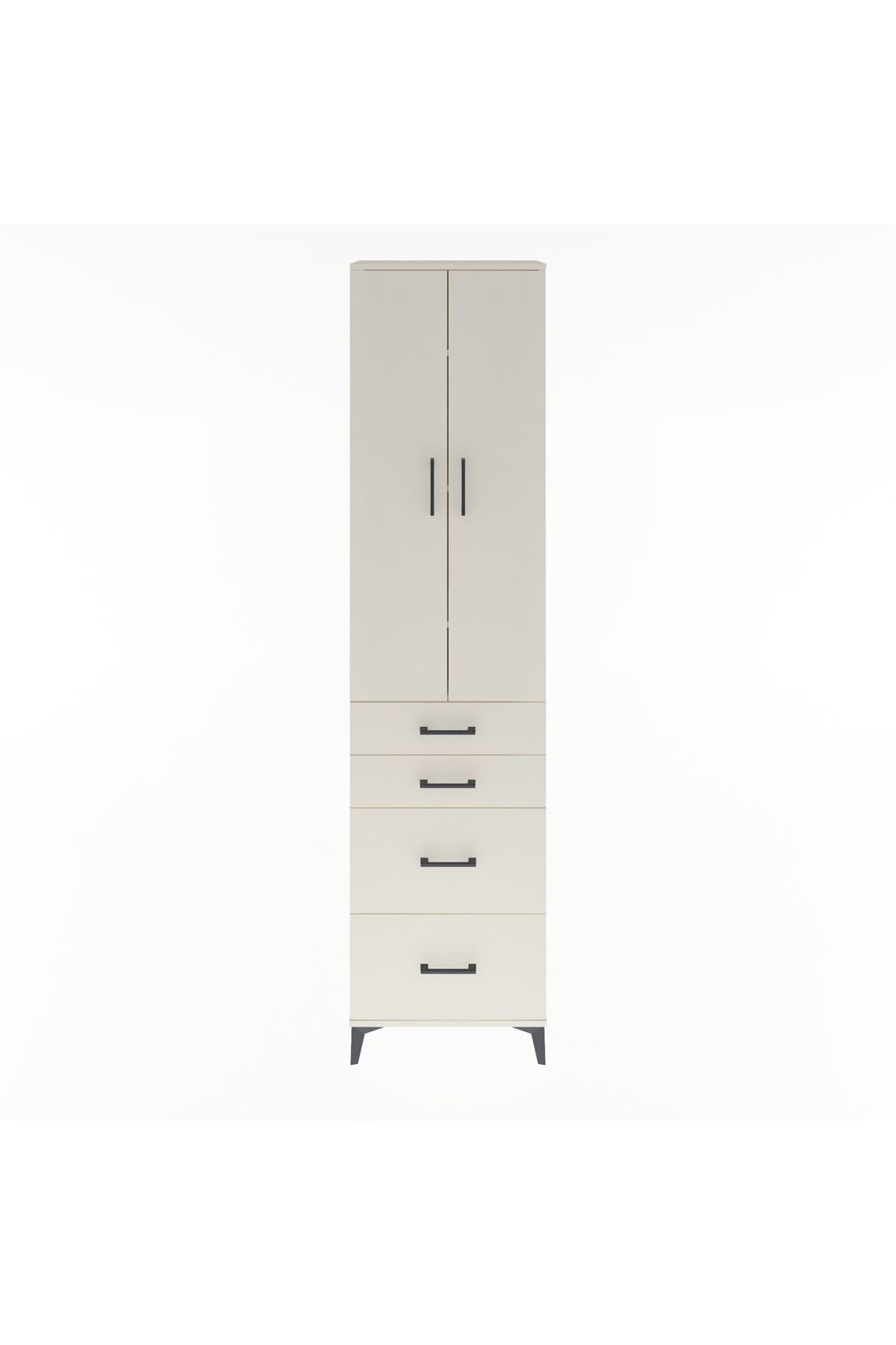 Arges Dolap 4 Raflı 4 Çekmeceli 2 Kapaklı 60x30x243 Aytaşı-Aytaşı