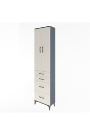 Arges Dolap 4 Raflı 4 Çekmeceli 2 Kapaklı 60x30x243 - S32M057V4A