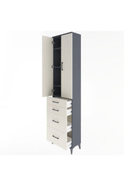 Arges Dolap 4 Raflı 4 Çekmeceli 2 Kapaklı 60x30x243 - S32M057V4A