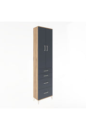 Arges Dolap 4 Raflı 4 Çekmeceli 2 Kapaklı 60x30x243 - S32M057V8A