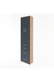 Arges Dolap 4 Raflı 4 Çekmeceli 2 Kapaklı 60x30x243 - S32M057V8A
