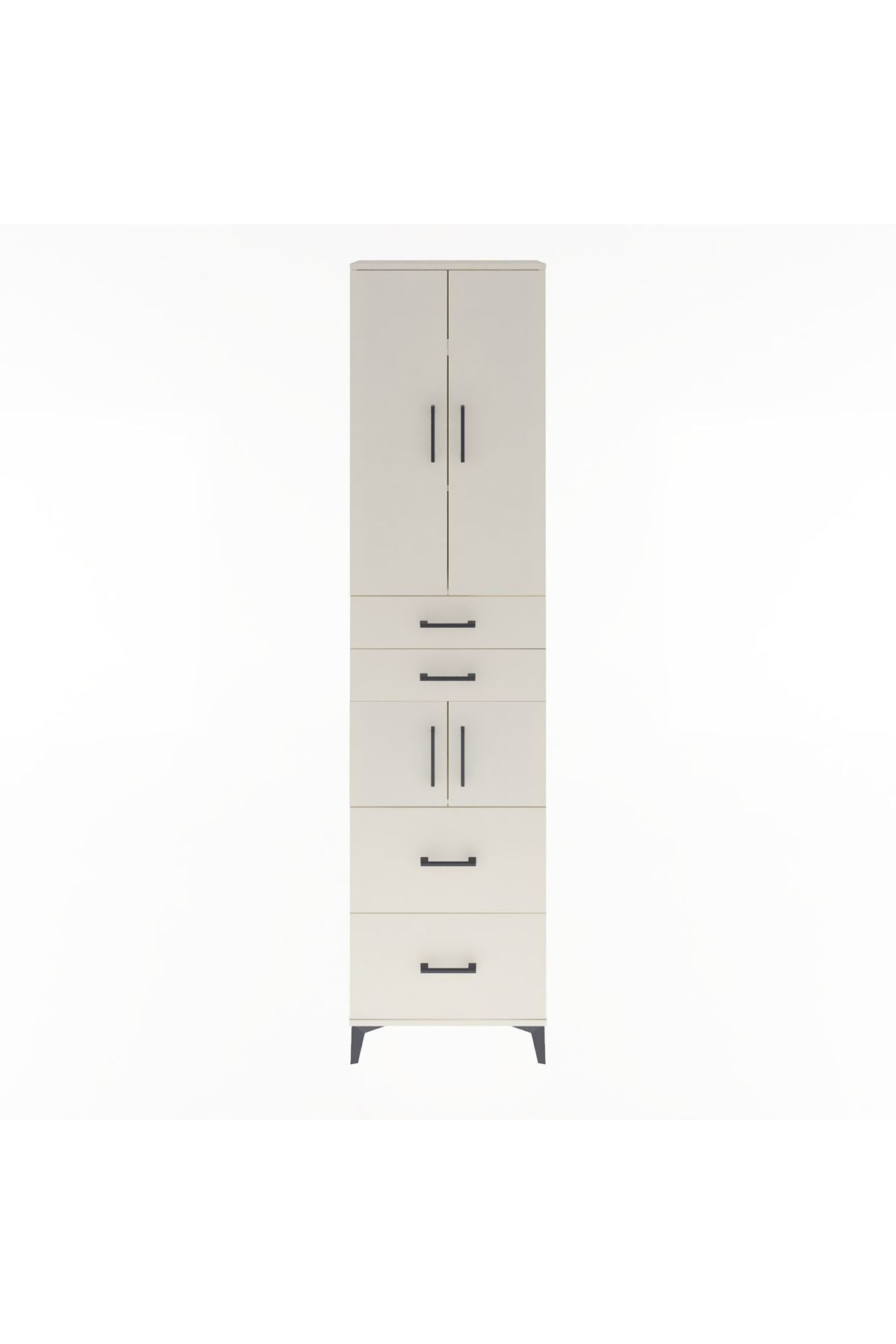 Arges Dolap 4 Raflı 4 Çekmeceli 4 Kapaklı 60x30x243 Aytaşı-Aytaşı