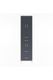 Arges Dolap 4 Raflı 4 Çekmeceli 4 Kapaklı 60x30x243 Aytaşı-Antrasit