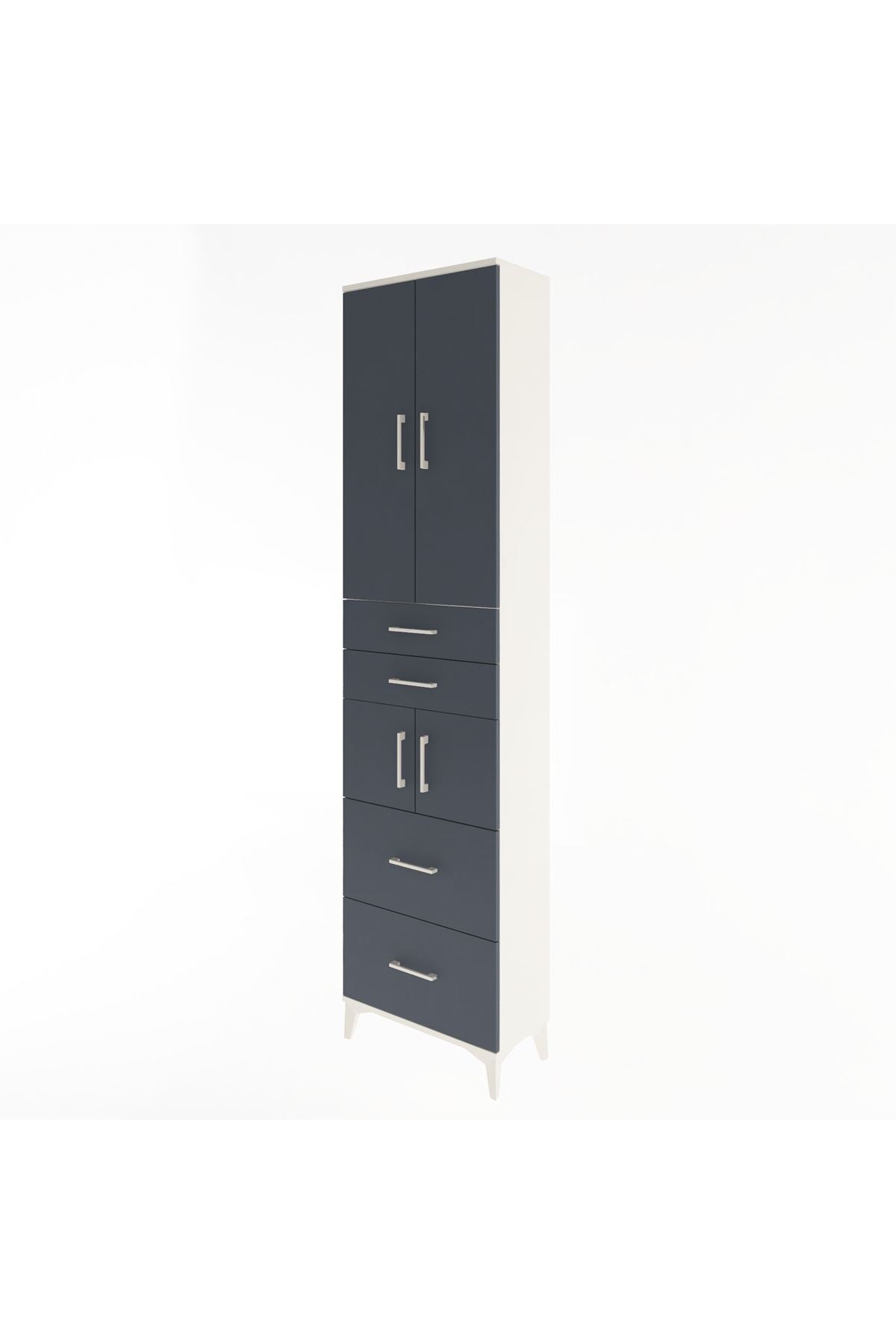 Arges Dolap 4 Raflı 4 Çekmeceli 4 Kapaklı 60x30x243 - S32M058V2A
