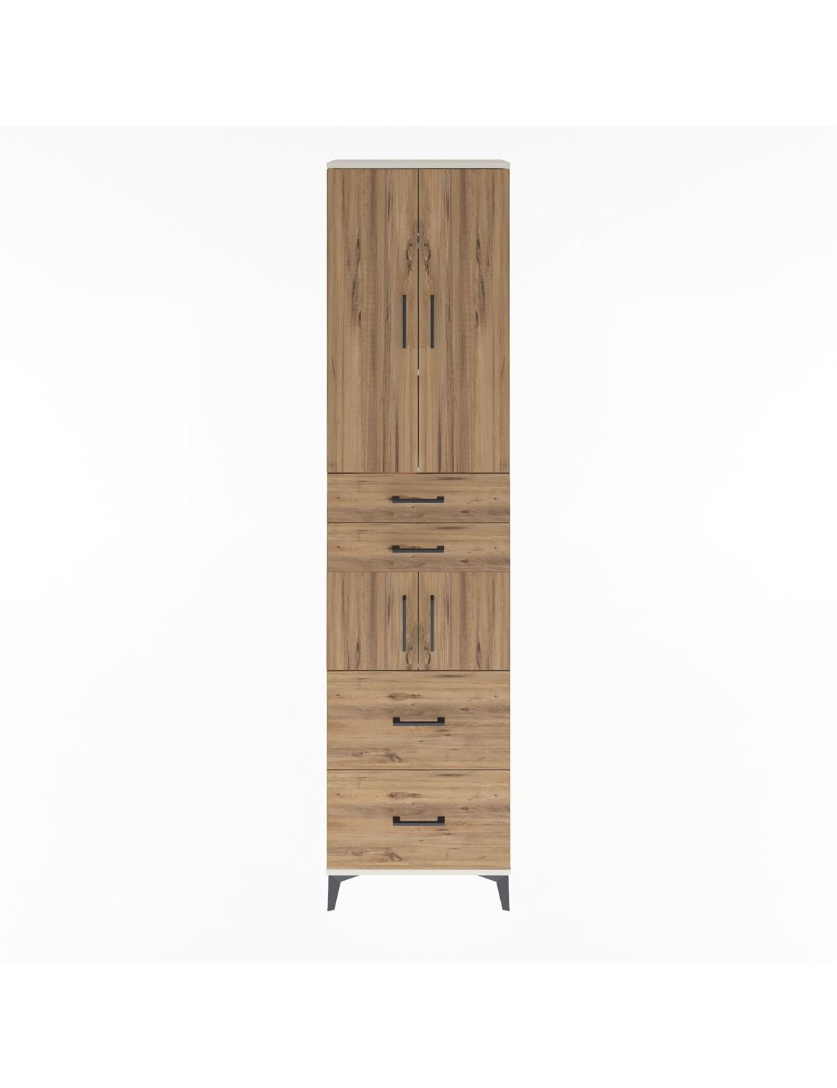 Arges Dolap 4 Raflı 4 Çekmeceli 4 Kapaklı 60x30x243 Aytaşı-Çam