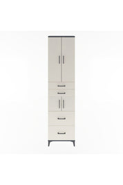 Arges Dolap 4 Raflı 4 Çekmeceli 4 Kapaklı 60x30x243 Antrasit-Aytaşı