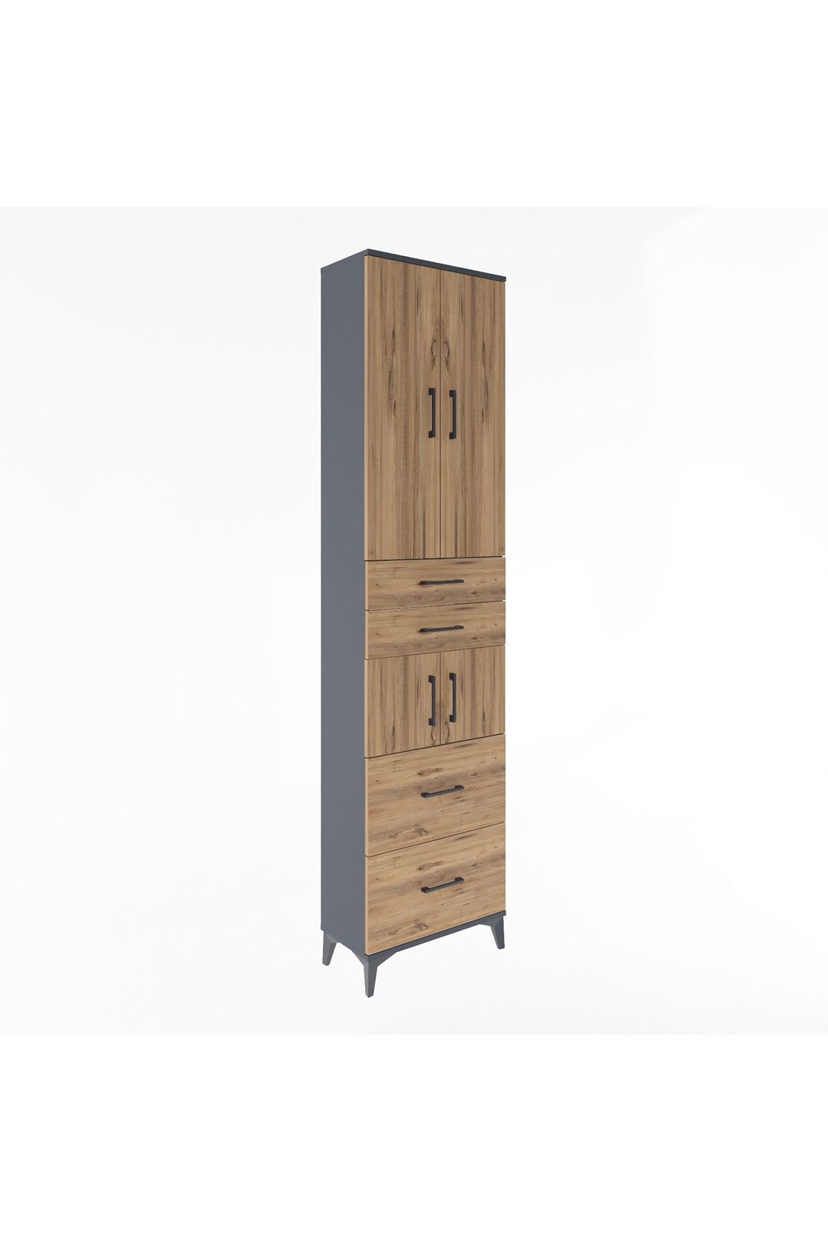 Arges Dolap 4 Raflı 4 Çekmeceli 4 Kapaklı 60x30x243 - S32M058V6A