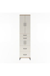 Arges Dolap 4 Raflı 4 Çekmeceli 4 Kapaklı 60x30x243 Çam-Aytaşı