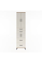 Arges Dolap 4 Raflı 4 Çekmeceli 4 Kapaklı 60x30x243