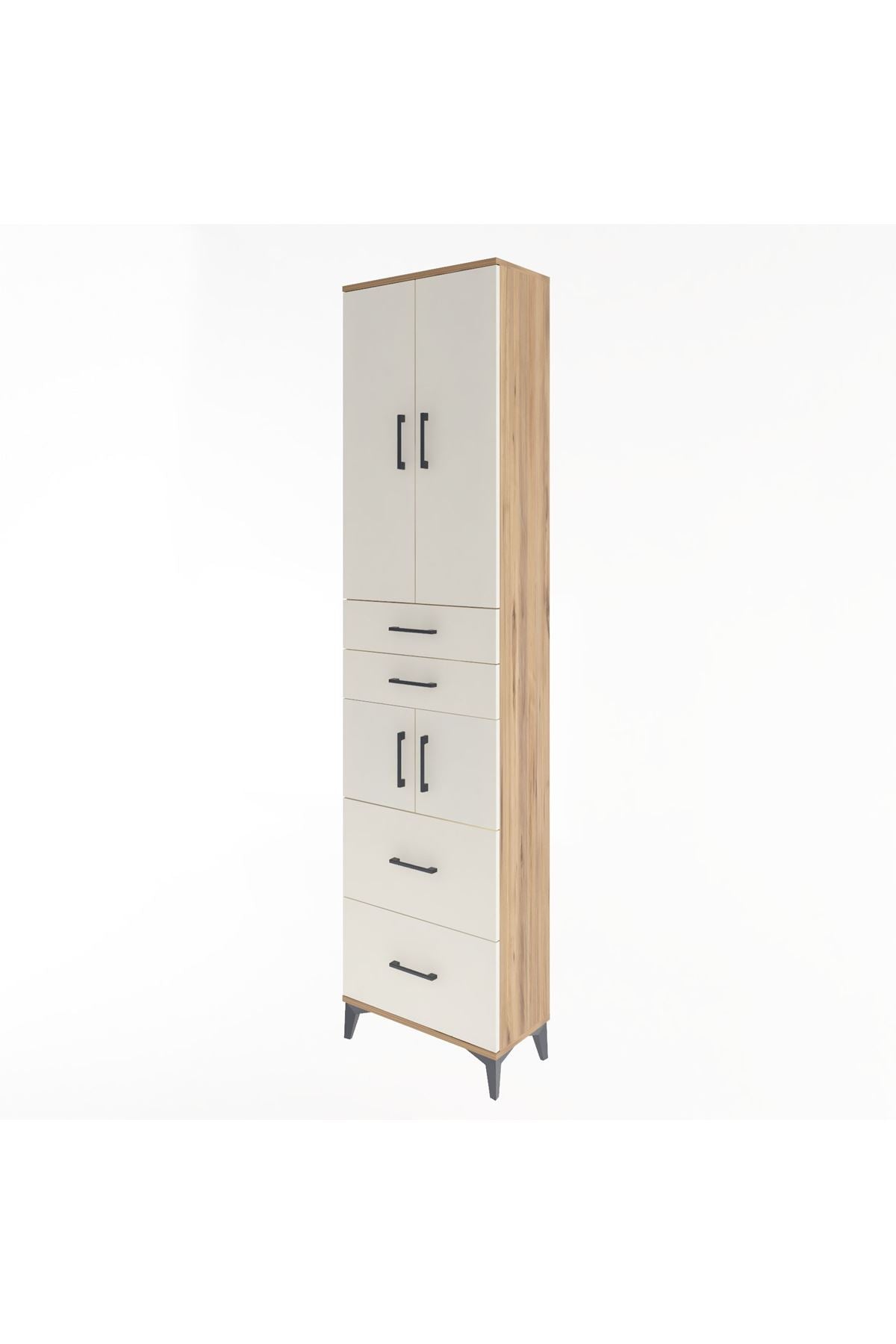 Arges Dolap 4 Raflı 4 Çekmeceli 4 Kapaklı 60x30x243 - S32M058V7A