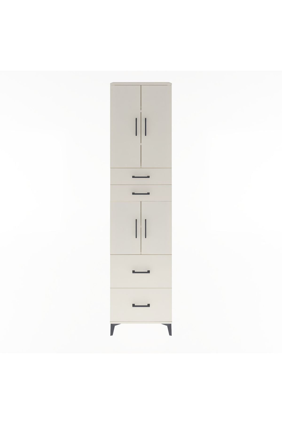 Arges Dolap 5 Raflı 4 Çekmeceli 4 Kapaklı 60x30x243 Aytaşı-Aytaşı