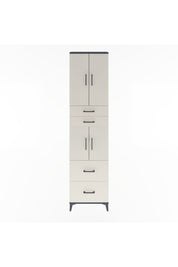 Arges Dolap 5 Raflı 4 Çekmeceli 4 Kapaklı 60x30x243 Antrasit-Aytaşı