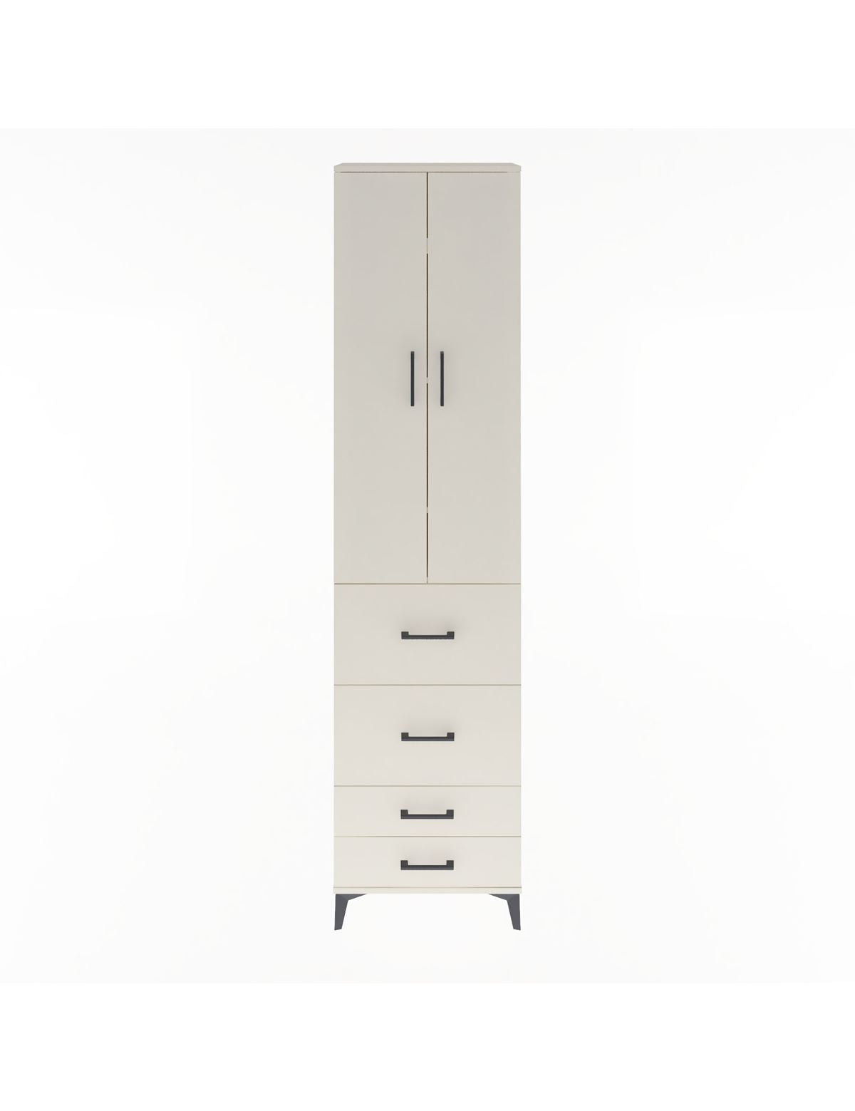 Arges Dolap 4 Raflı 4 Çekmeceli 2 Kapaklı 60x30x243 Aytaşı-Aytaşı