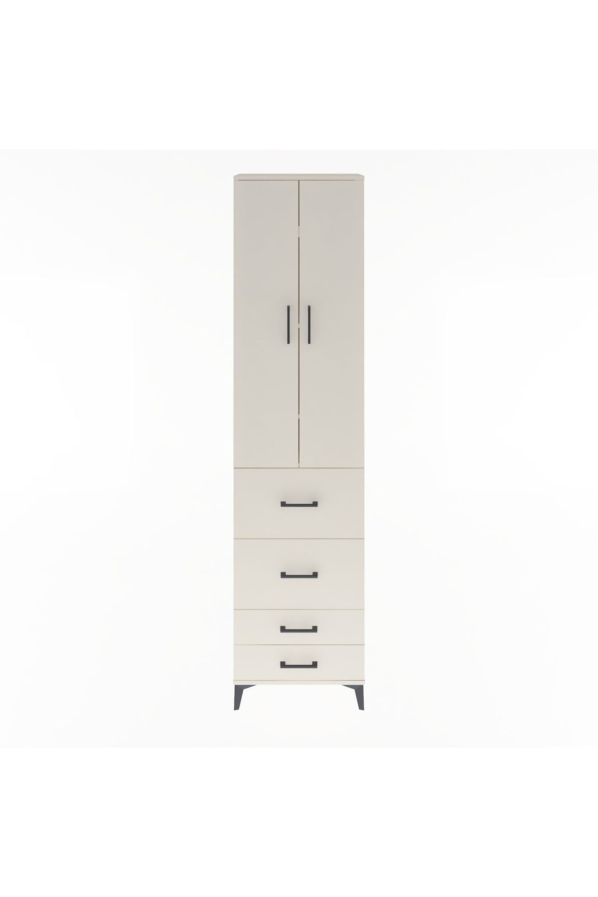 Arges Dolap 4 Raflı 4 Çekmeceli 2 Kapaklı 60x30x243 Aytaşı-Aytaşı