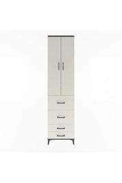Arges Dolap 4 Raflı 4 Çekmeceli 2 Kapaklı 60x30x243 Antrasit-Aytaşı