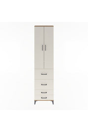 Arges Dolap 4 Raflı 4 Çekmeceli 2 Kapaklı 60x30x243 Çam-Aytaşı