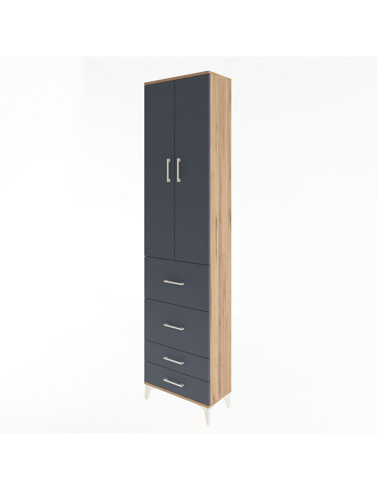 Arges Dolap 4 Raflı 4 Çekmeceli 2 Kapaklı 60x30x243 - S32M060V8A