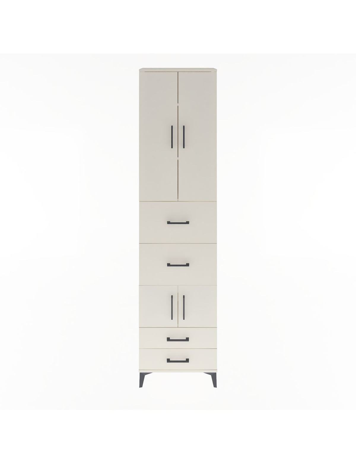 Arges Dolap 4 Raflı 4 Çekmeceli 4 Kapaklı 60x30x243 Aytaşı-Aytaşı