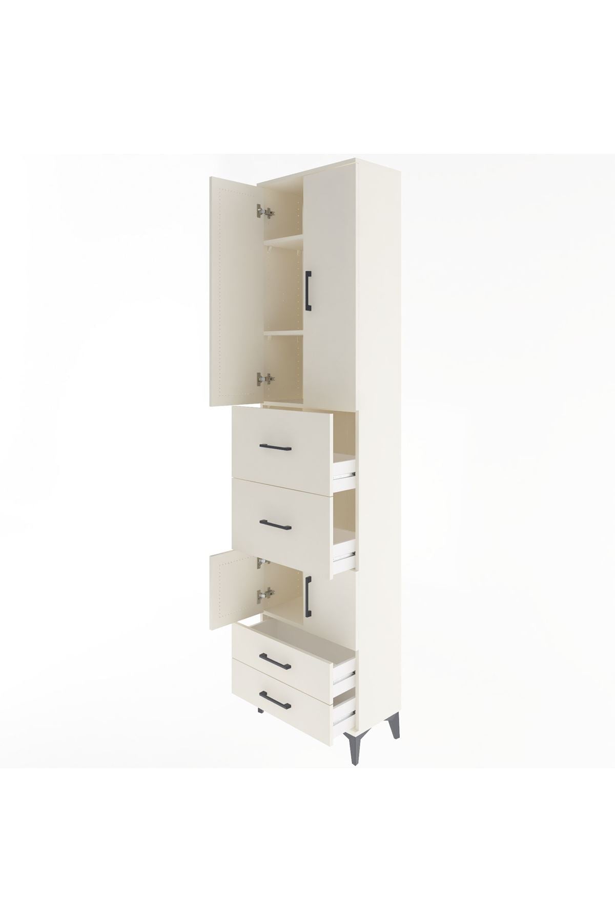 Arges Dolap 4 Raflı 4 Çekmeceli 4 Kapaklı 60x30x243 Aytaşı-Aytaşı