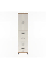 Arges Dolap 4 Raflı 4 Çekmeceli 4 Kapaklı 60x30x243 Çam-Aytaşı