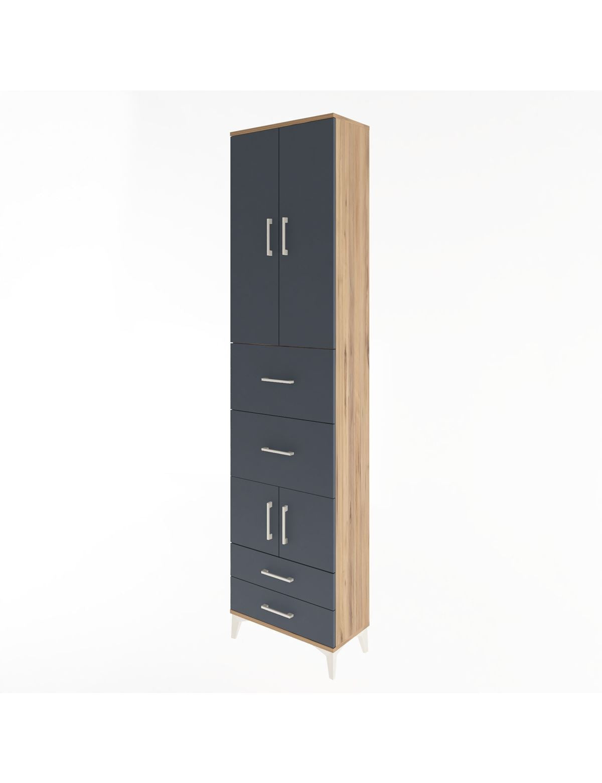 Arges Dolap 4 Raflı 4 Çekmeceli 4 Kapaklı 60x30x243 - S32M061V8A