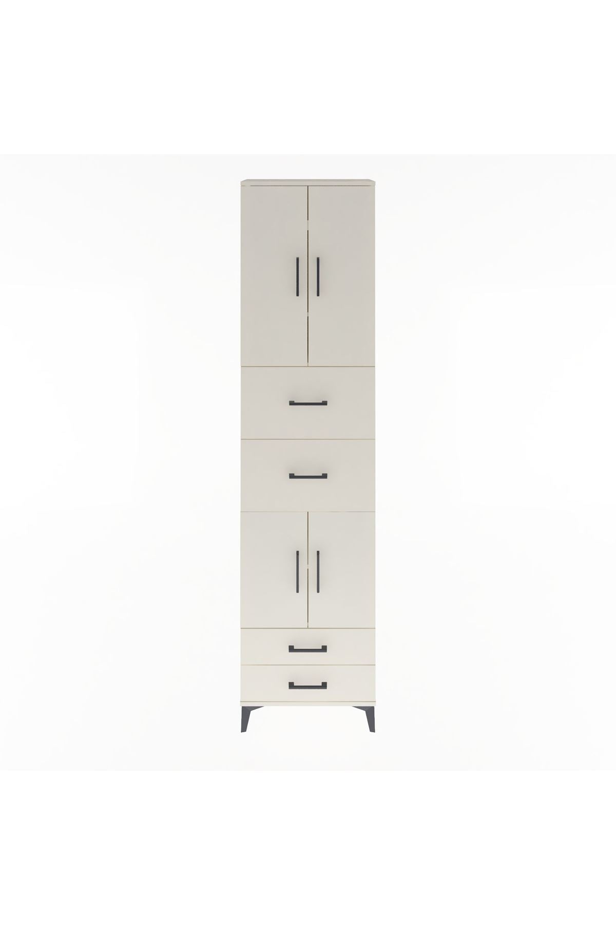 Arges Dolap 5 Raflı 4 Çekmeceli 4 Kapaklı 60x30x243 Aytaşı-Aytaşı