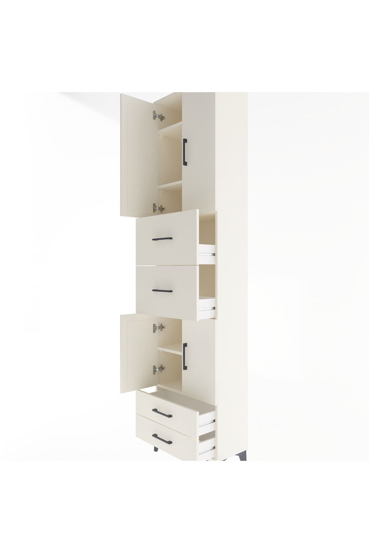 Arges Dolap 5 Raflı 4 Çekmeceli 4 Kapaklı 60x30x243 Aytaşı-Aytaşı