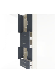 Arges Dolap 5 Raflı 4 Çekmeceli 4 Kapaklı 60x30x243 Aytaşı-Antrasit