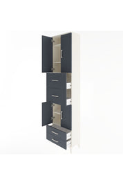 Arges Dolap 5 Raflı 4 Çekmeceli 4 Kapaklı 60x30x243 Aytaşı-Antrasit