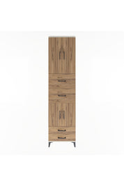 Arges Dolap 5 Raflı 4 Çekmeceli 4 Kapaklı 60x30x243 Aytaşı-Çam