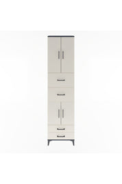 Arges Dolap 5 Raflı 4 Çekmeceli 4 Kapaklı 60x30x243 Antrasit-Aytaşı