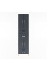 Arges Dolap 5 Raflı 4 Çekmeceli 4 Kapaklı 60x30x243