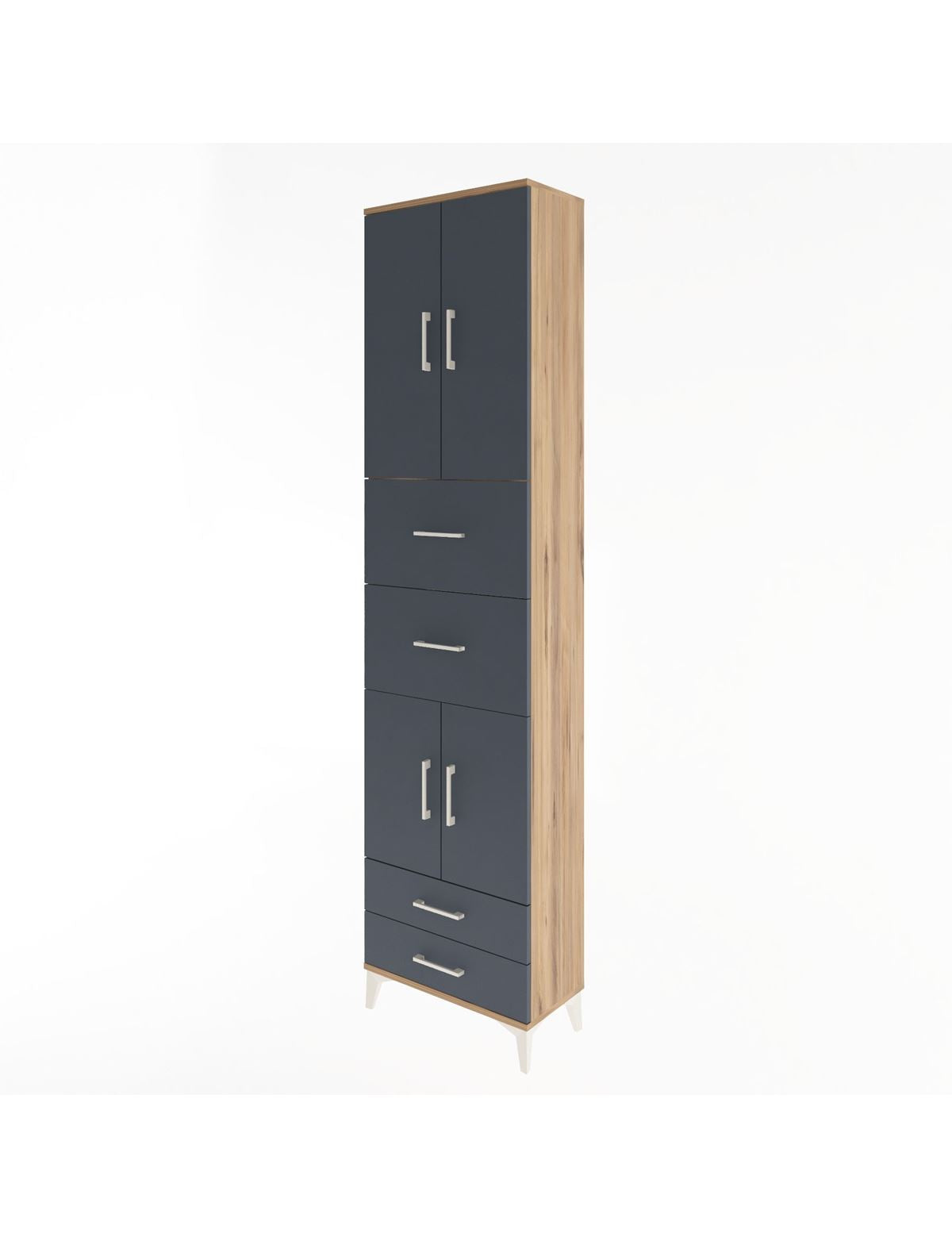 Arges Dolap 5 Raflı 4 Çekmeceli 4 Kapaklı 60x30x243 - S32M062V8A