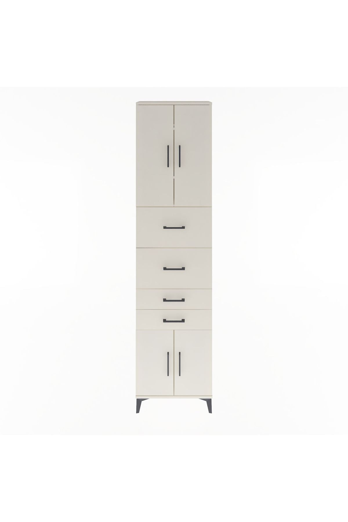 Arges Dolap 3 Raflı 4 Çekmeceli 4 Kapaklı 60x30x243 Aytaşı-Aytaşı