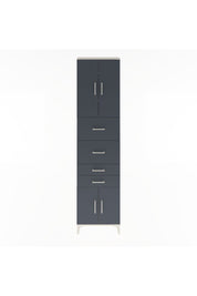 Arges Dolap 3 Raflı 4 Çekmeceli 4 Kapaklı 60x30x243 Aytaşı-Antrasit