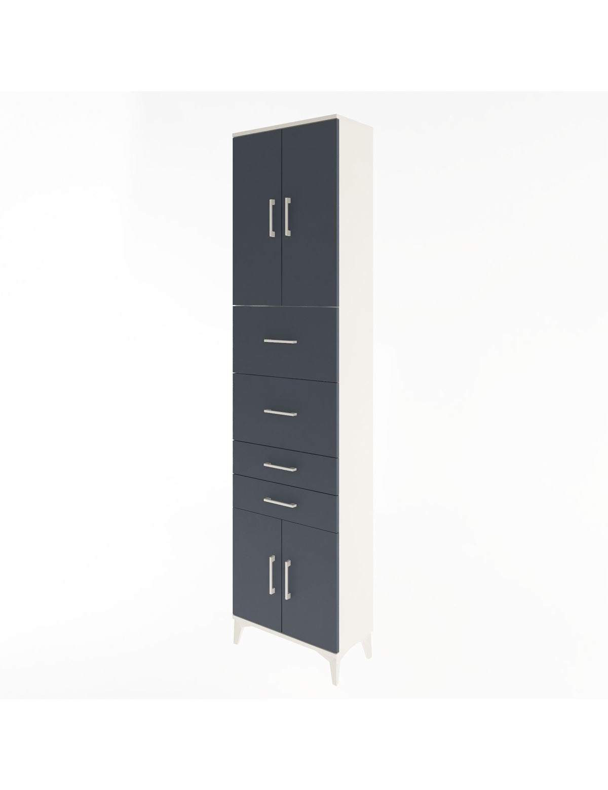 Arges Dolap 3 Raflı 4 Çekmeceli 4 Kapaklı 60x30x243 - S32M063V2A