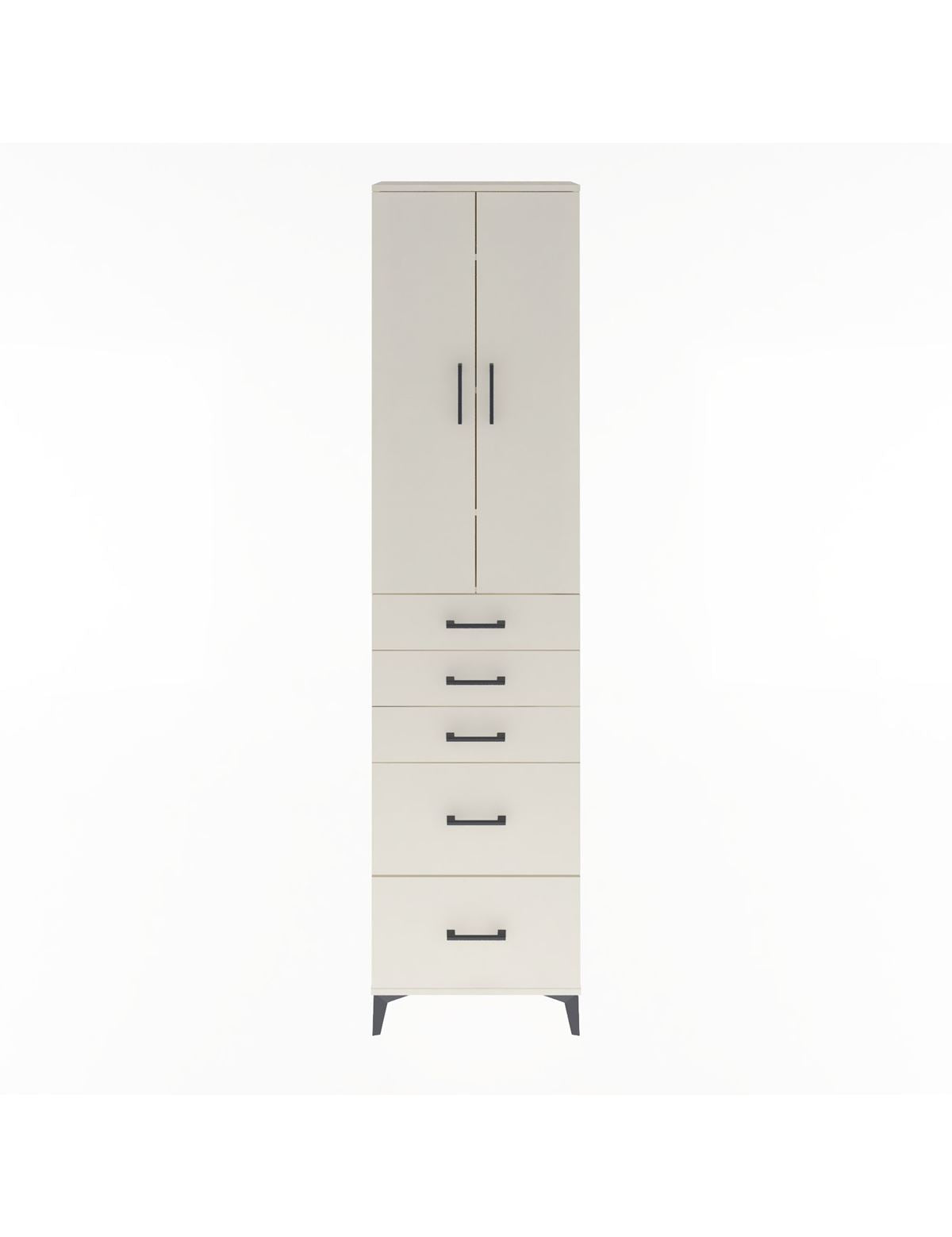 Arges Dolap 4 Raflı 5 Çekmeceli 2 Kapaklı 60x30x243 Aytaşı-Aytaşı