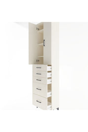 Arges Dolap 4 Raflı 5 Çekmeceli 2 Kapaklı 60x30x243 Aytaşı-Aytaşı