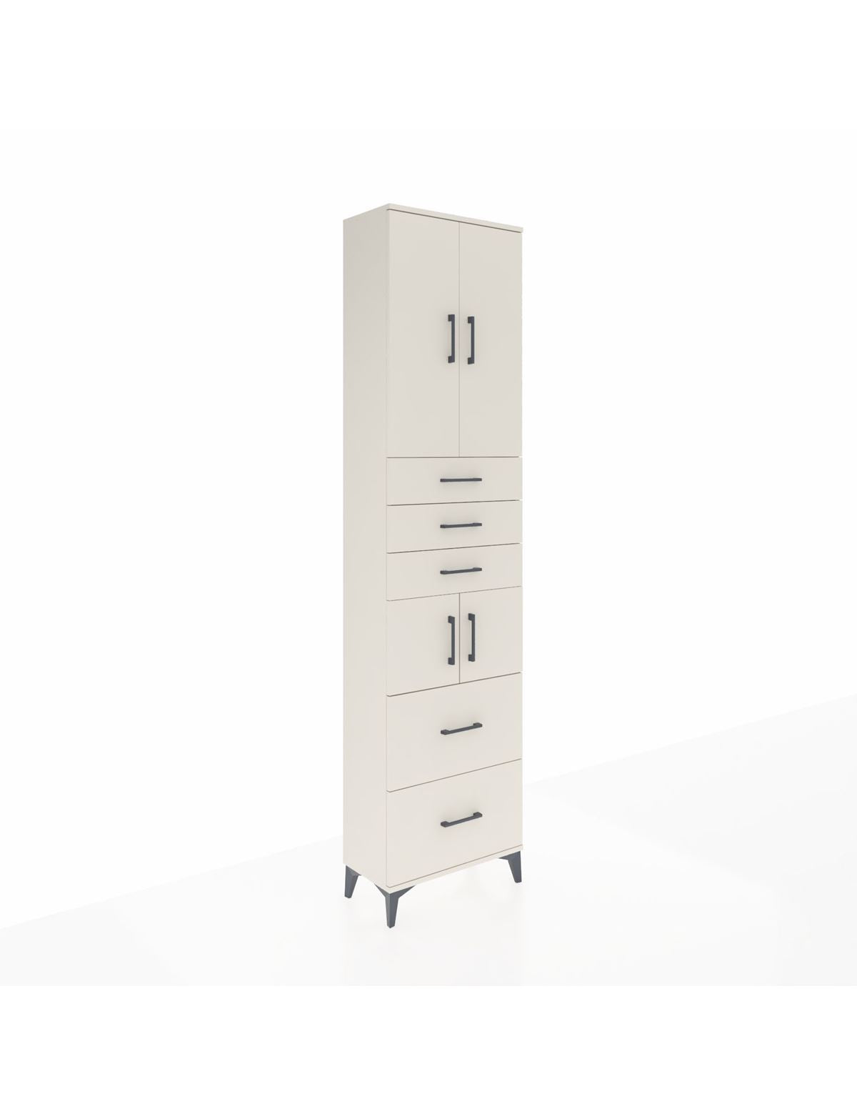 Arges Dolap 4 Raflı 5 Çekmeceli 4 Kapaklı 60x30x243 Aytaşı-Aytaşı