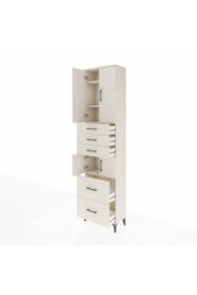 Arges Dolap 4 Raflı 5 Çekmeceli 4 Kapaklı 60x30x243 Aytaşı-Aytaşı