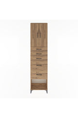 Arges Dolap 3 Raflı 5 Çekmeceli 2 Kapaklı 60x30x243
