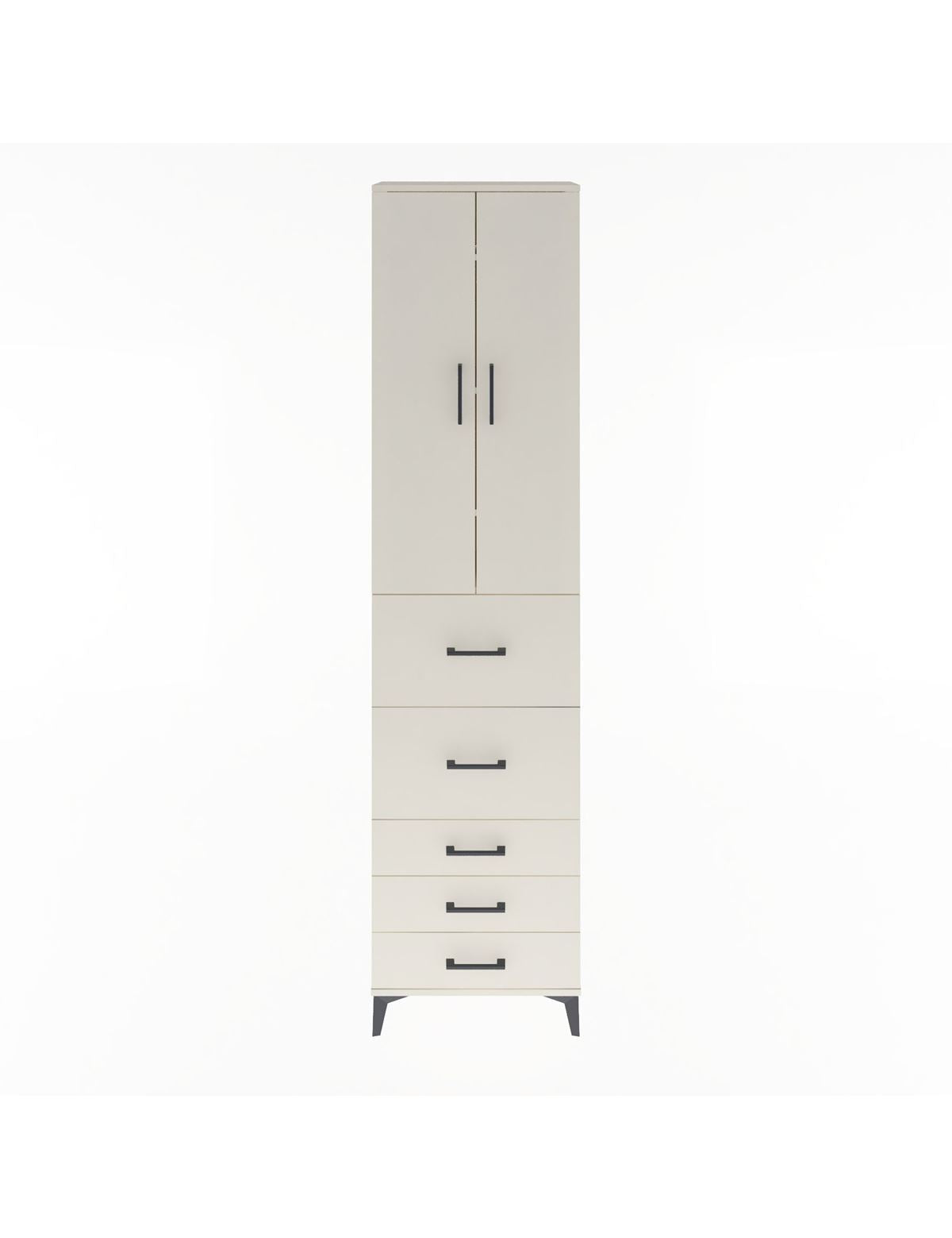 Arges Dolap 4 Raflı 5 Çekmeceli 2 Kapaklı 60x30x243 Aytaşı-Aytaşı