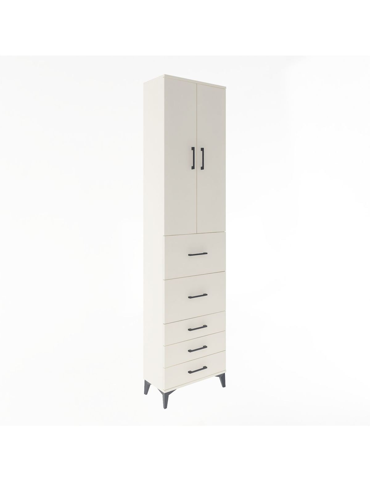 Arges Dolap 4 Raflı 5 Çekmeceli 2 Kapaklı 60x30x243 Aytaşı-Aytaşı