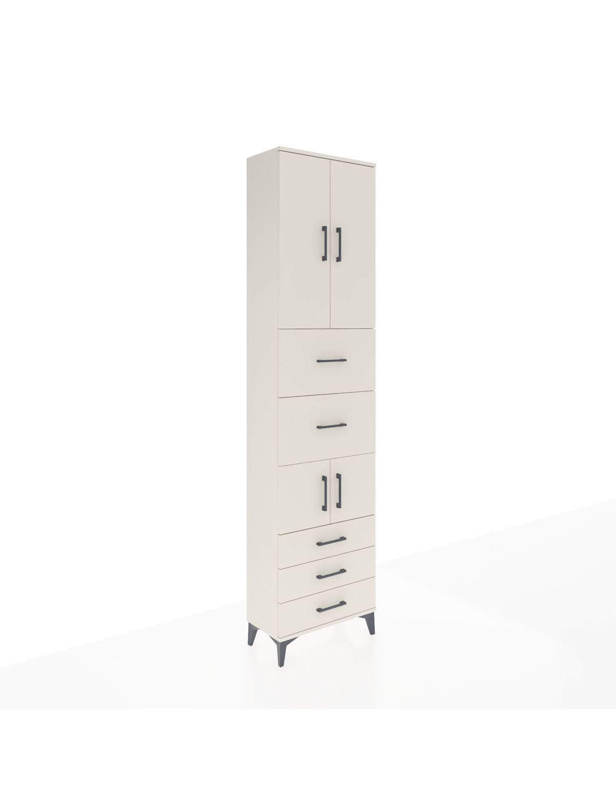 Arges Dolap 4 Raflı 5 Çekmeceli 4 Kapaklı 60x30x243 Aytaşı-Aytaşı