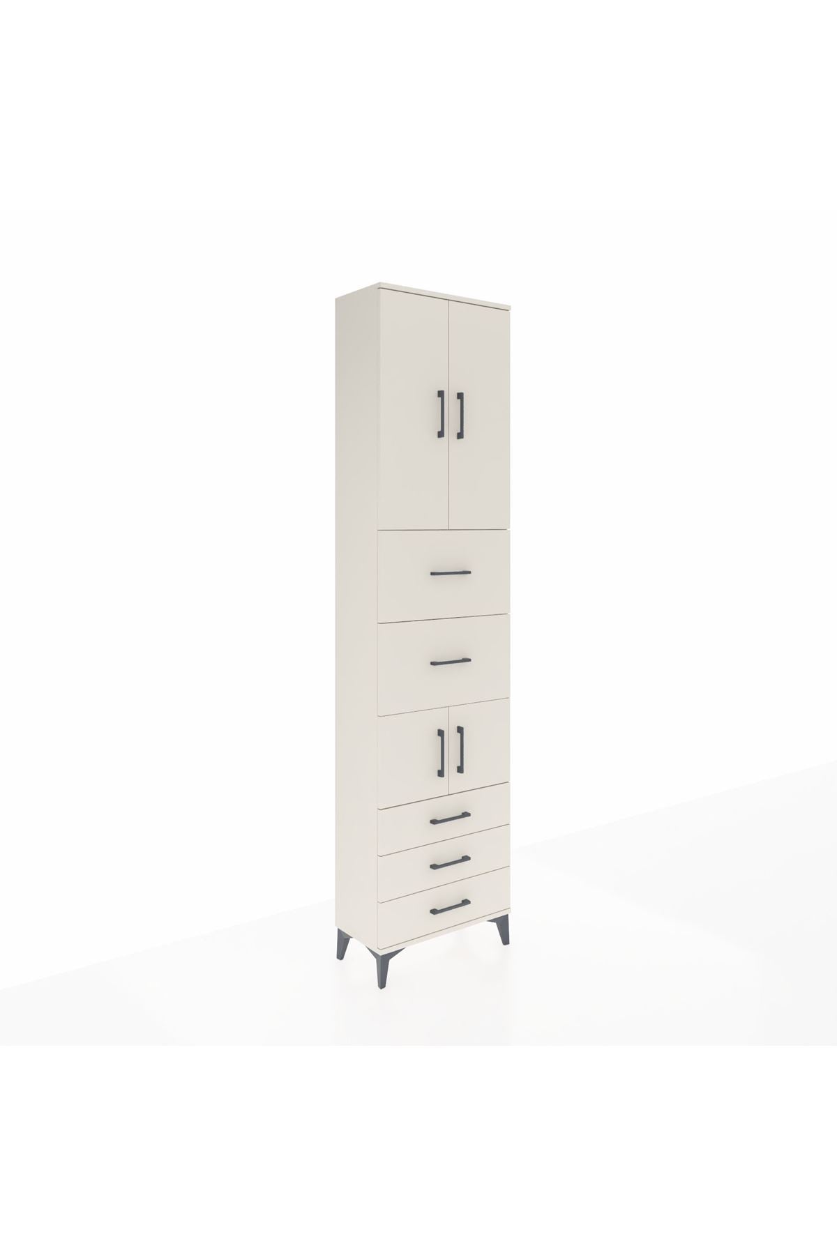 Arges Dolap 4 Raflı 5 Çekmeceli 4 Kapaklı 60x30x243 Aytaşı-Aytaşı