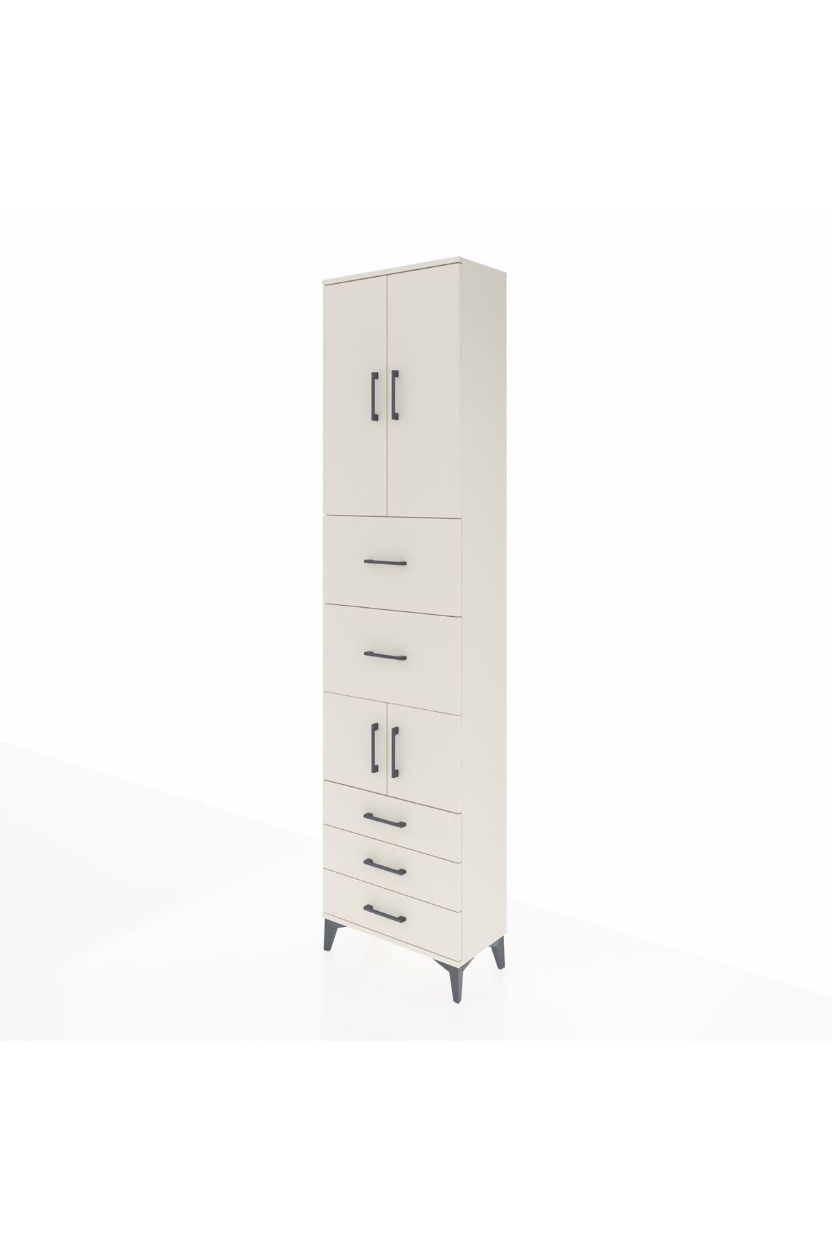 Arges Dolap 4 Raflı 5 Çekmeceli 4 Kapaklı 60x30x243 Aytaşı-Aytaşı