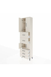 Arges Dolap 4 Raflı 5 Çekmeceli 4 Kapaklı 60x30x243 Aytaşı-Aytaşı