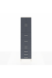 Arges Dolap 4 Raflı 5 Çekmeceli 4 Kapaklı 60x30x243 Aytaşı-Antrasit